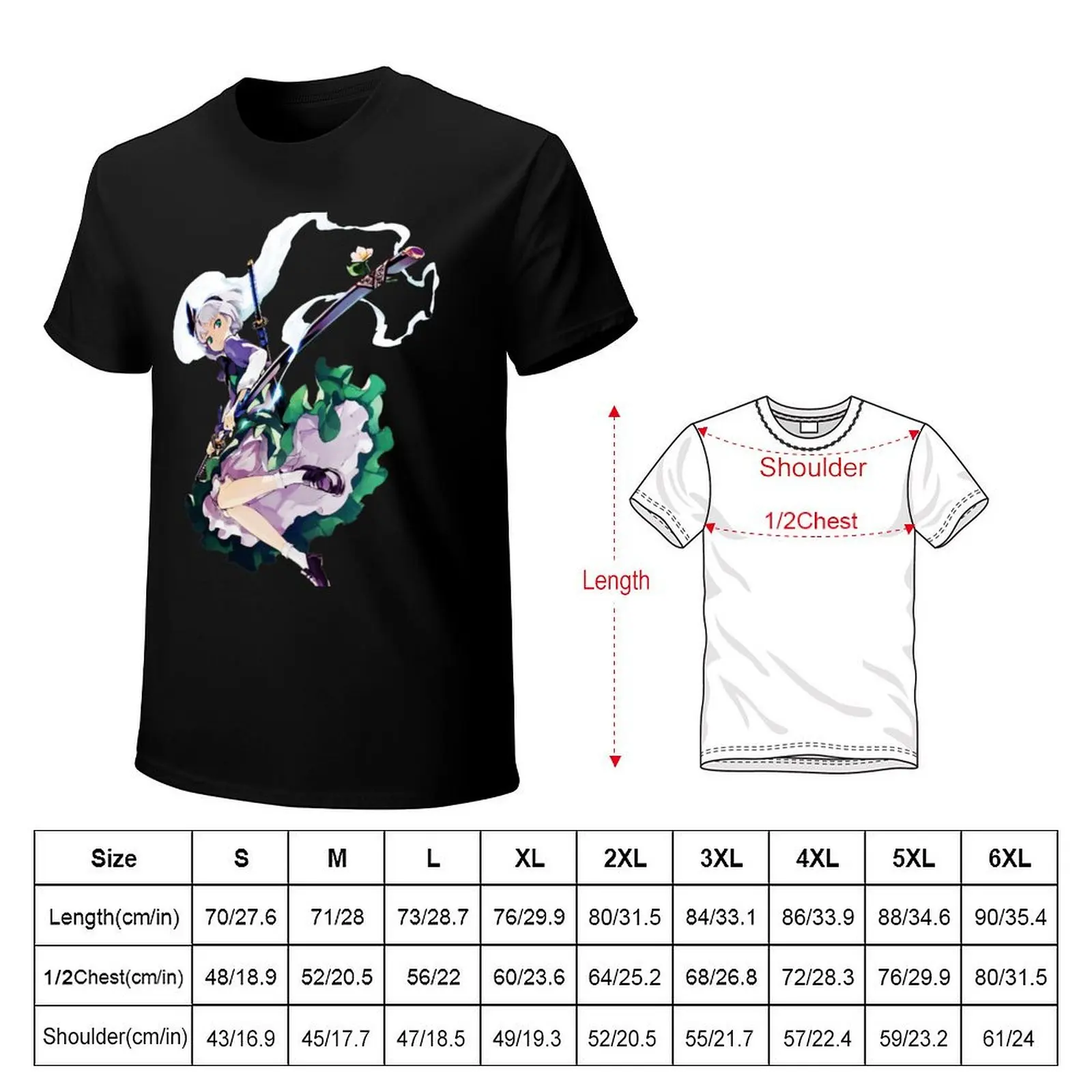 Touhou Project - Youmu Konpaku T-Shirt Plus Size Lightweight Top