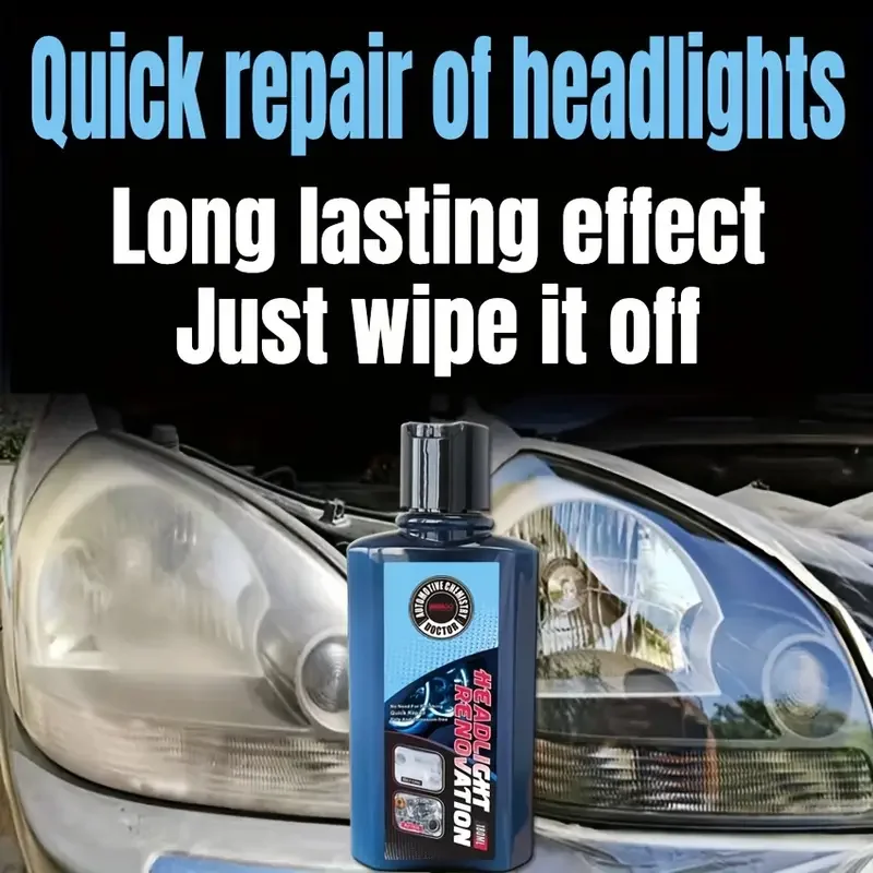 

Комплект для восстановления автомобильных фар — антижелтый крем для окисленных/завышенных линз, средство для удаления царапин и защиты от ультрафиолета с быстрой защитой от ультрафиолета