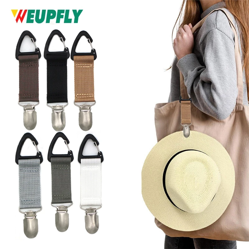 5/6PCS Travel Hat Clip Elastic Hat Holder for Purse Hands-Free Bag Accessory for Traveling Bags Backpacks Purses Luggage Outdoor
