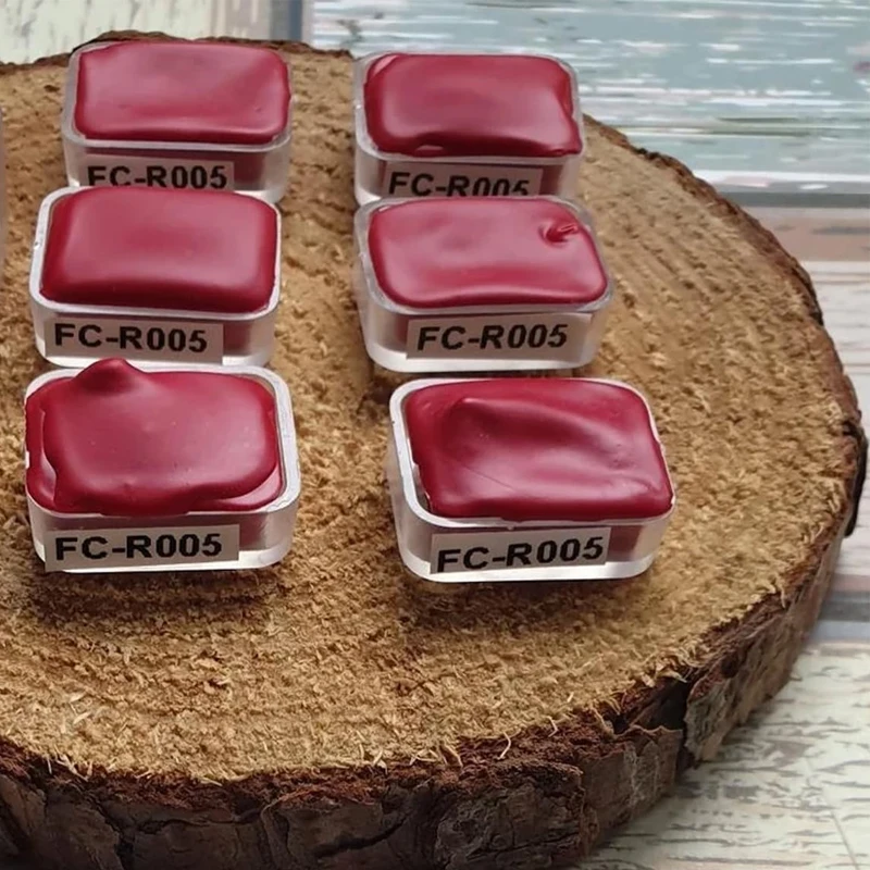 50/100pcs 0.5ml Empty Tiny Watercolor Pans Rounded Corner Transparent Quarter Paint Pans Palette，Artist & Student Perfect Gift