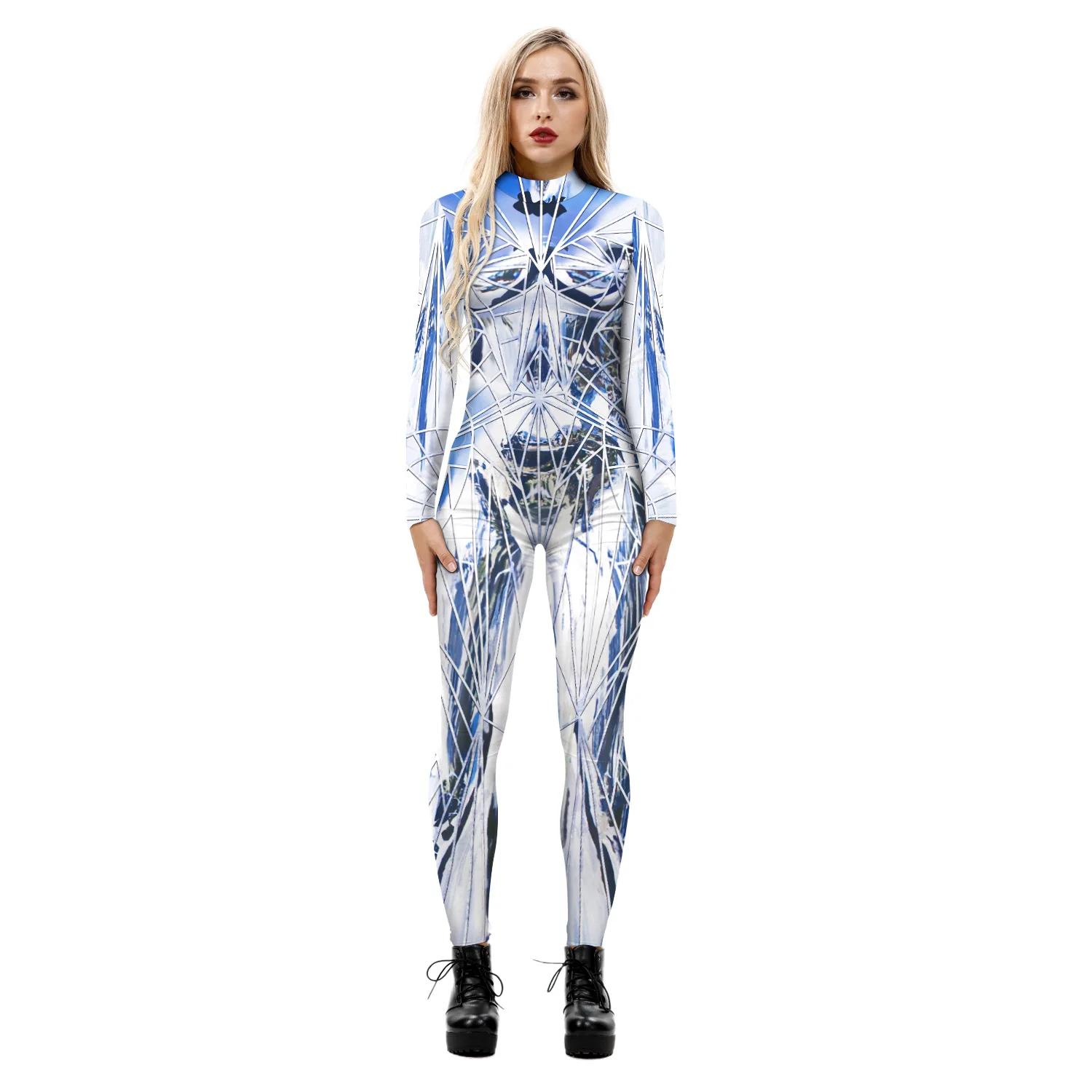 3D Print Cosplay Jumpsuits Long Sleeve Sexy Bodysuit Women Skinny Clothes One Piece Ropa De Mujer Pantalones Jumpsuit Y2k