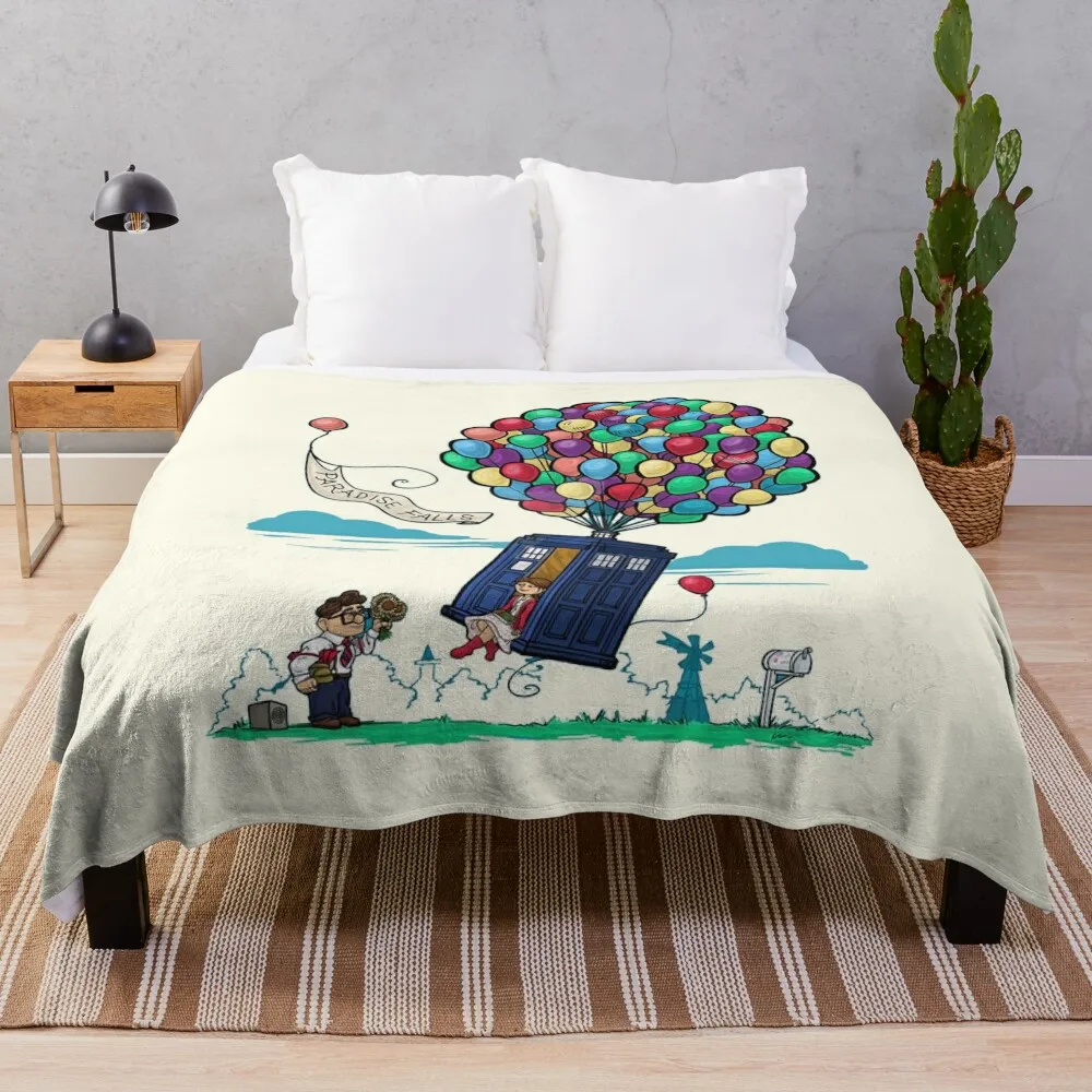 Ellie and Carl Up movie Throw Blanket Flannel Fabric Flannels wednesday Bed covers Blankets