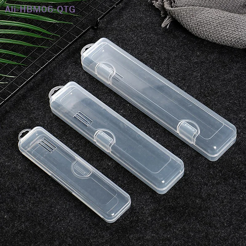 [Nouveau] Organisateur de pinceaux de maquillage portable, boîte de rangement transparente avec couvercle pour crayons à sourcils, couverts et baguettes, accessoires de cuisine