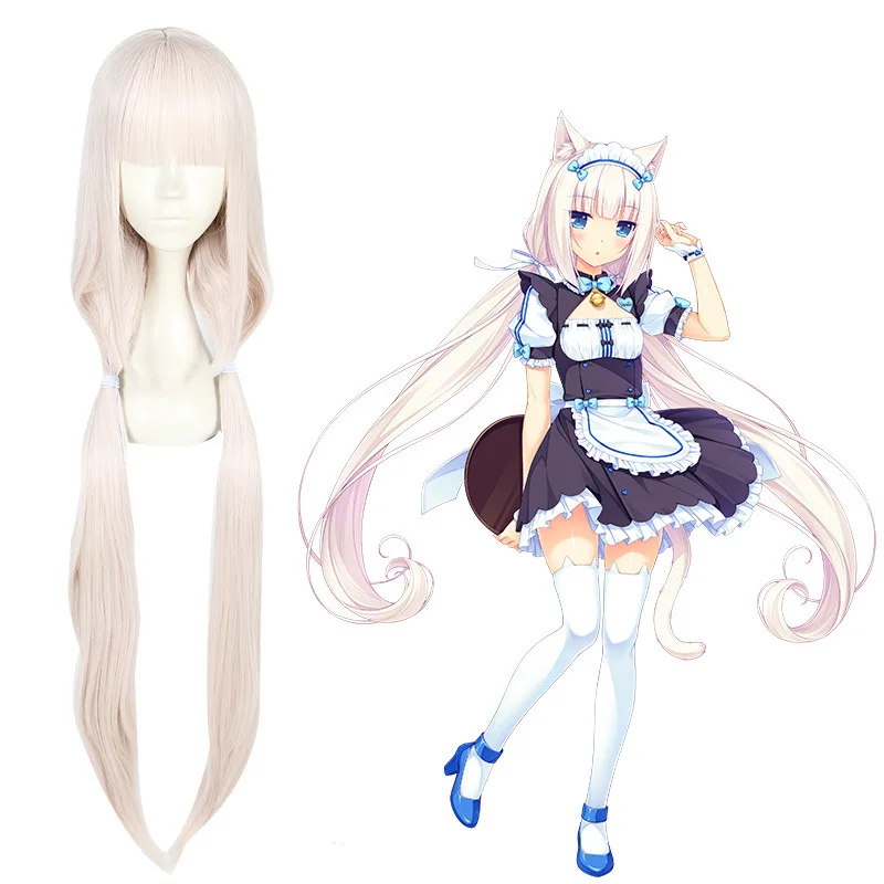 Xiu Dan Catgirl Paradise Vanilla Cosplay Wig Dark Brown Double Braids Style 453B