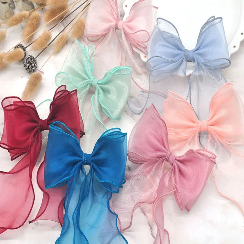 Pearl Big Bows Ribbons Children\'S Hair Accessories Braided Hairpins Headdresses Summer Girls Princess Hairpins Kids Headwear