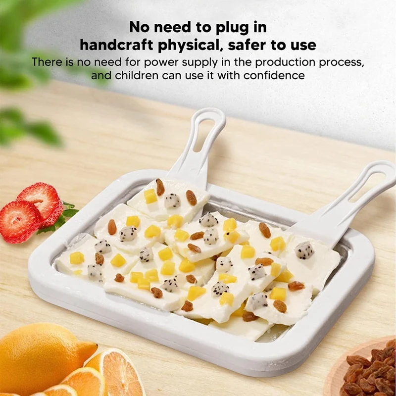 

Stainless Steel Household Fried Yogurt Machine Pan Yogurt Fried Ice Tray DIY Mini Ice Tray