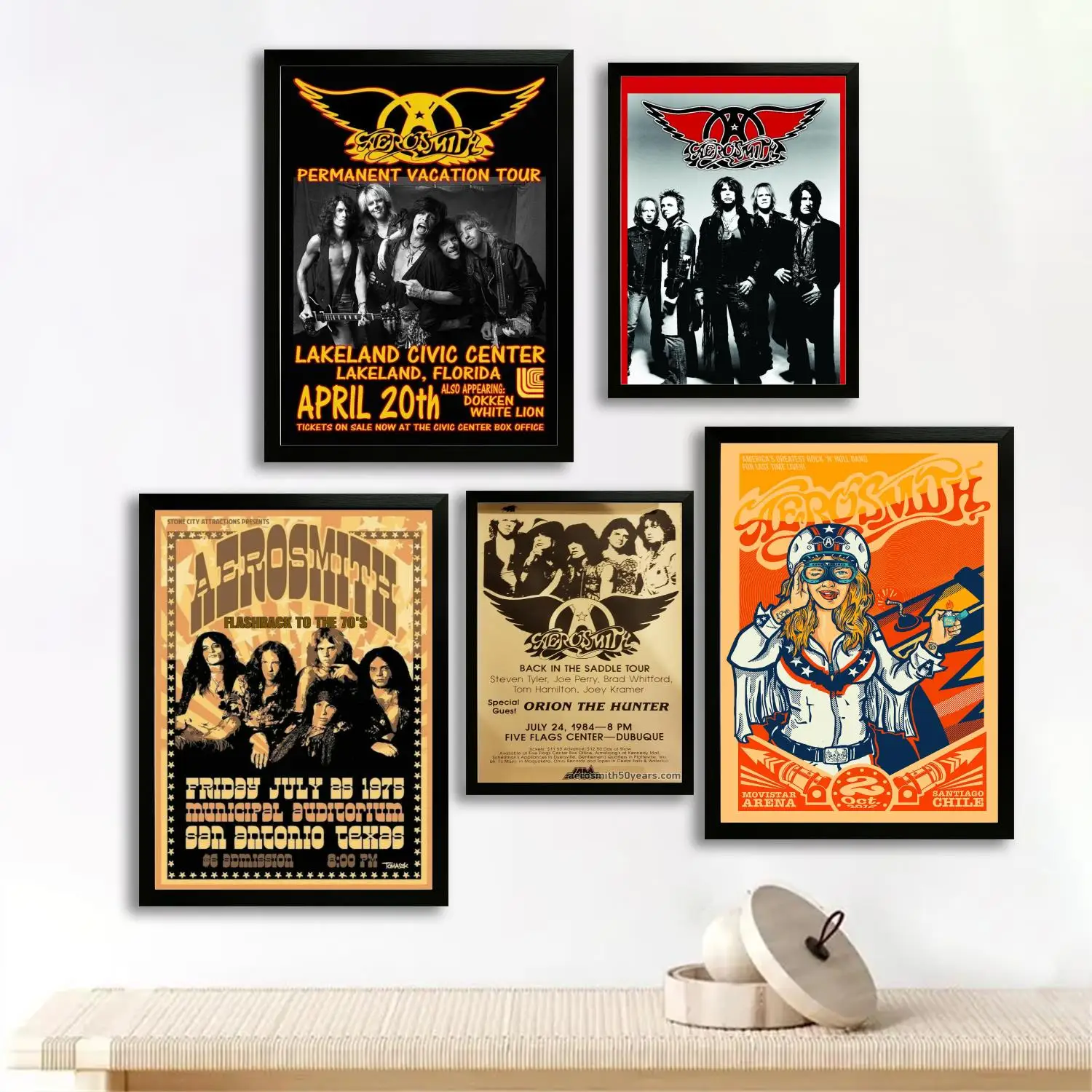 Aerosmith Band Canvas Art Poster and Wall Art, Picture Print, Modern Family Bedroom Decor, Posters,Decorative painting