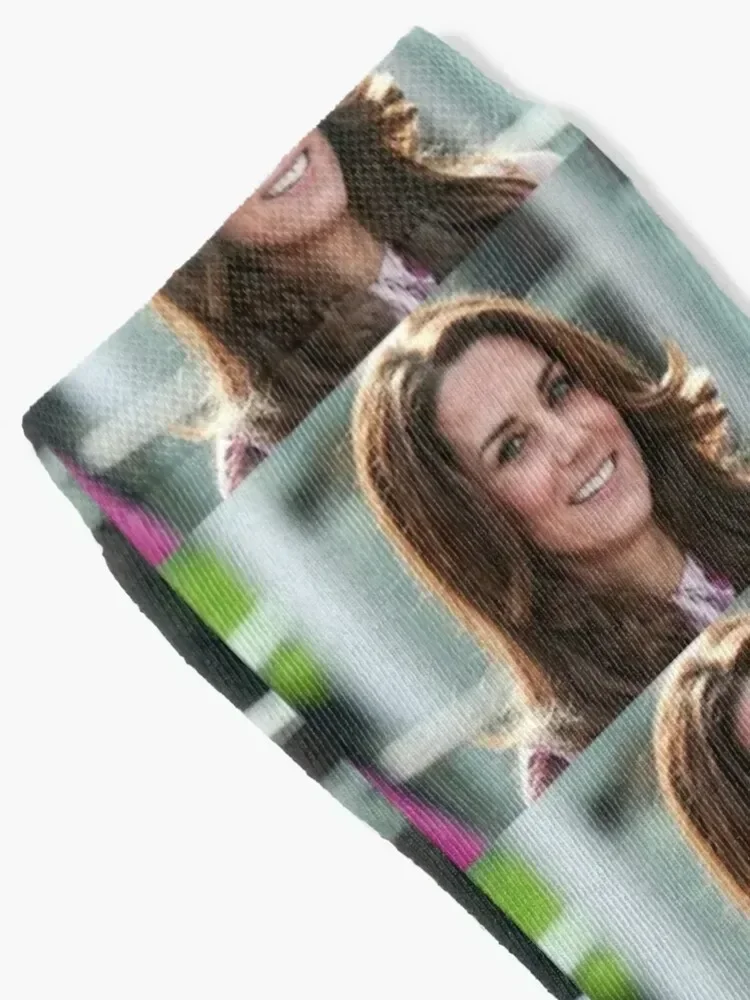 Kate Middleton Smiling Socks cartoon Thermal man winter Lots cycling Socks Man Women's
