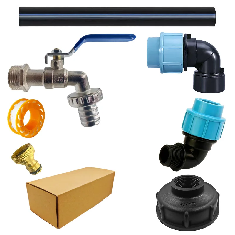 3/4 "سبائك النحاس IBC حمل محول حنفية الحنفية - مقاومة للتآكل، مانعة للتسرب، تناسب حقائب اليد القياسية IBC