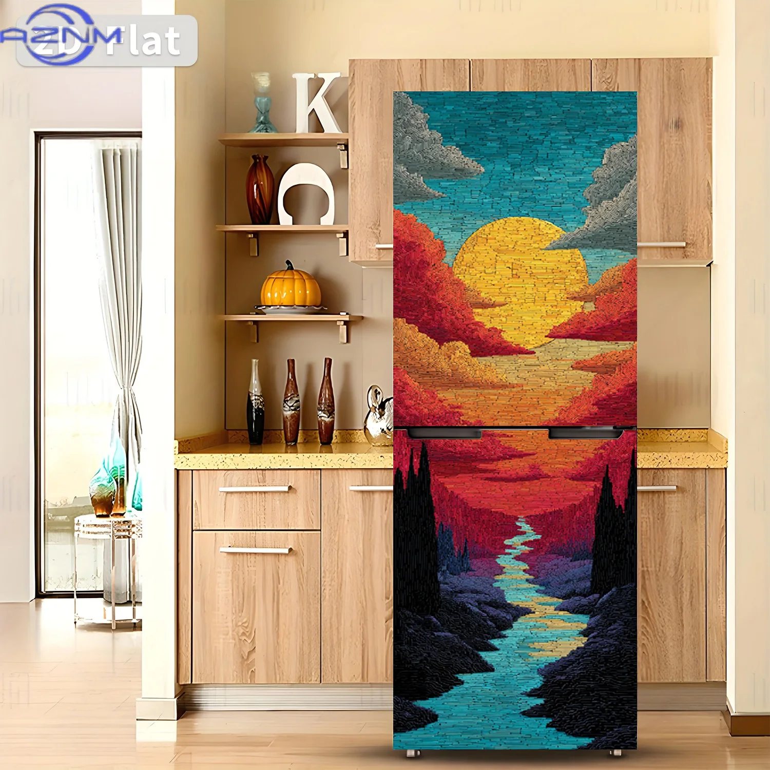 2D Flat Printing 1pc Refrigerator Sticker  