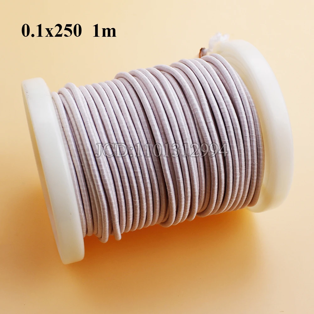 0.1x32 0.1x80 0.1x120 0.1x 200/280Strand Litz Wire 0.1mm Multi Stranded Polyester Silk Wrapped Copper Wire Yarn Wrapped Wire