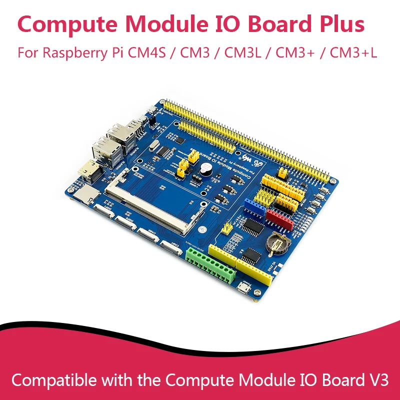 

Compute Module IO Board Plus For Raspberry Pi CM4S / CM3 / CM3L / CM3+ / CM3+L, Compatible With Compute Module IO Board V3