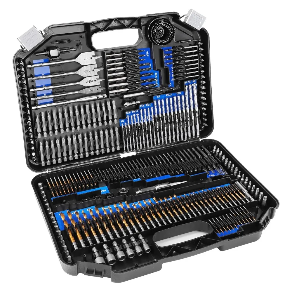 Drill Bit Set, 246 Pcs for Cordless Drill, Drill Driver Bit Set for Wood, Metal, Masonry and Screwdriver Bits Set Combo Kit