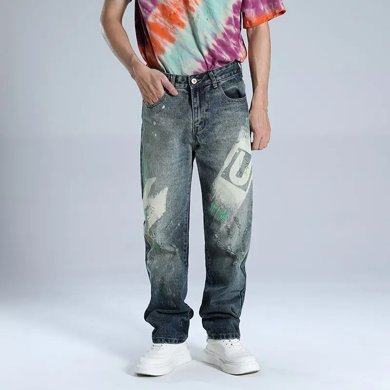 Moda confortevole mix tendenza autunno inverno N High Street Fashion Brand Jeans da uomo Cool Fashion Brand Jeans da uomo