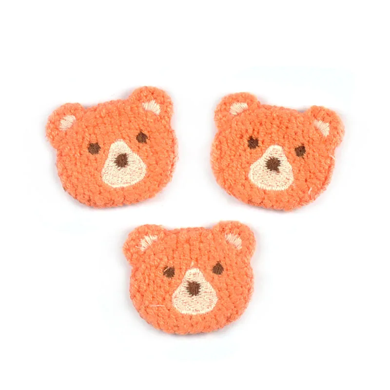 10pcs 3.7x3.4cm Mixed 9 Colors Lovely Bear Patches Embroidery For Kids Clothing Bag Decor Sewing Accessories Home Decor Supplies