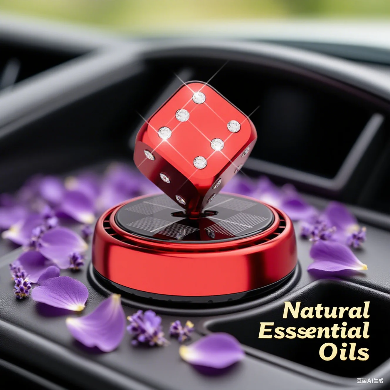 

Солнечный автомобильный освежитель воздуха, центральная консоль, автомобильные духи, игральные кости, украшение, украшение интерьера, солнечный автомобильный вращающийся диффузор для духов