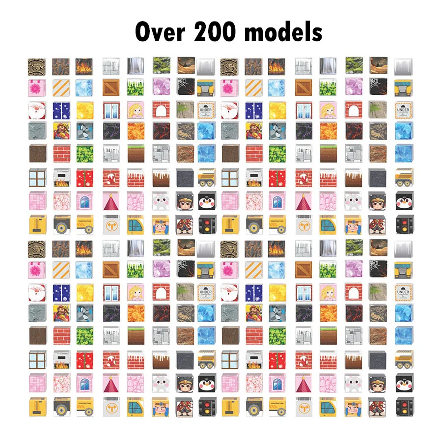 80-160 ชิ้นบล็อกอาคารแม่เหล็กของเล่นเหมือง DIY ฉากเกมประกอบบล็อกแม่เหล็กบล็อกอาคารเด็กปริศนาชุดของขวัญ