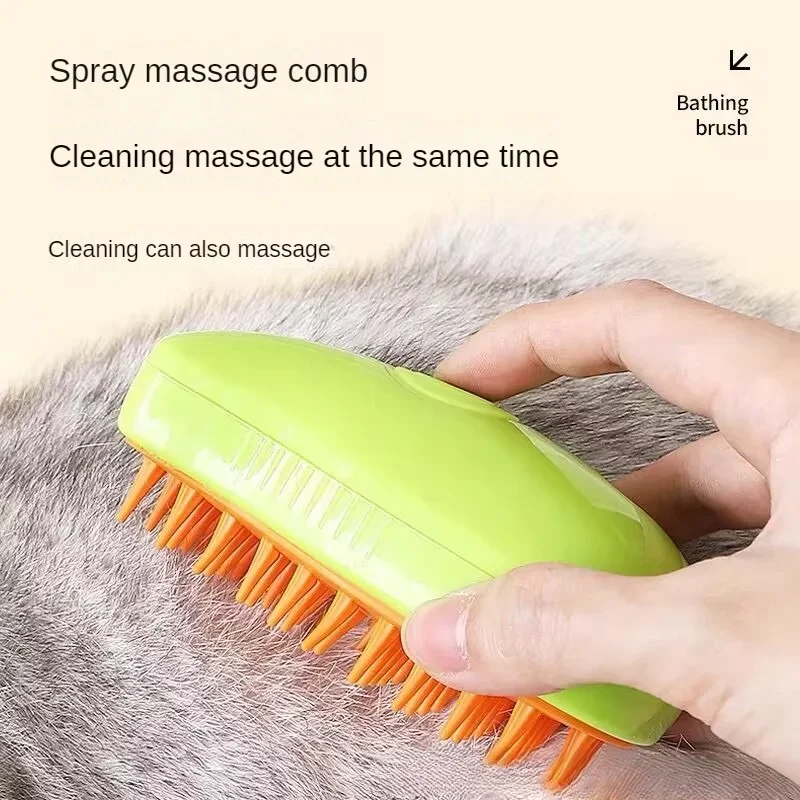 Steam Brush Accessories for Cats Electric Water Sprayer Pet Kitten Grooming Soft Silicone Epilator Cats Things Supplies Products