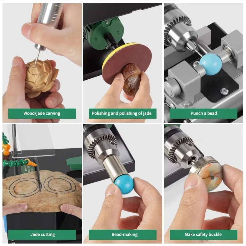 1950W Multifunction Table Saw Stone Polisher Grinder Woodworking Jade Engraving Cutting Machine Water Circulation Workbench 220V