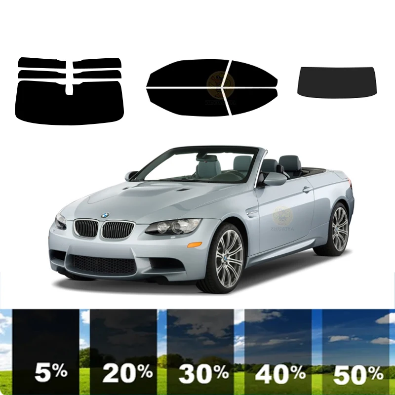 

precut Removable Window Tint Film For Car 100% UVR 5%-35%VLT Heat Insulation Carbon ﻿For BMW M3 2 DR CONVERTIBLE 2008-2013