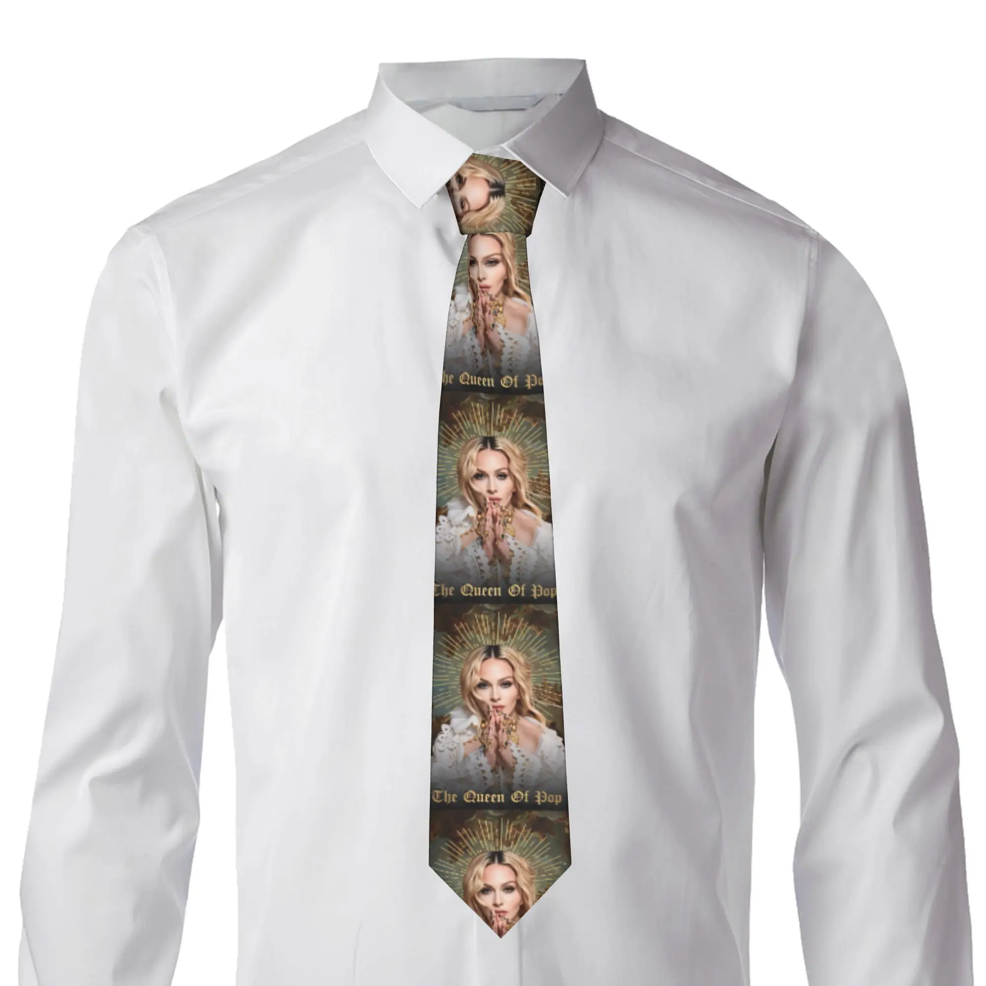 Madonnas Confessions II 2026 Tie  Custom DIY Neck Ties Classic Casual Collar Tie Unisex Adult Wedding Party Necktie Accessories