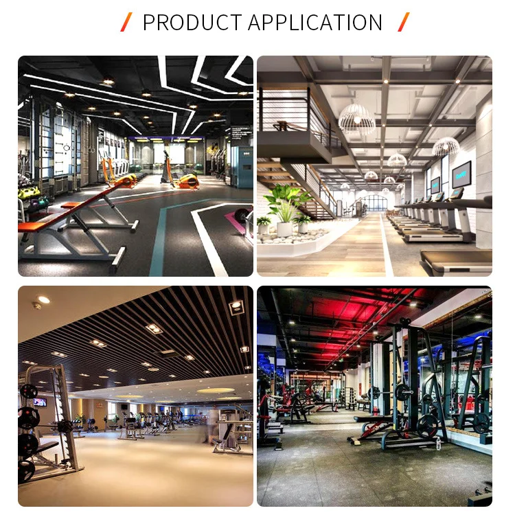 3～12mm厚の衝撃吸収再生ゴム製ジムフロア、ジム用ゴム製床材ロール