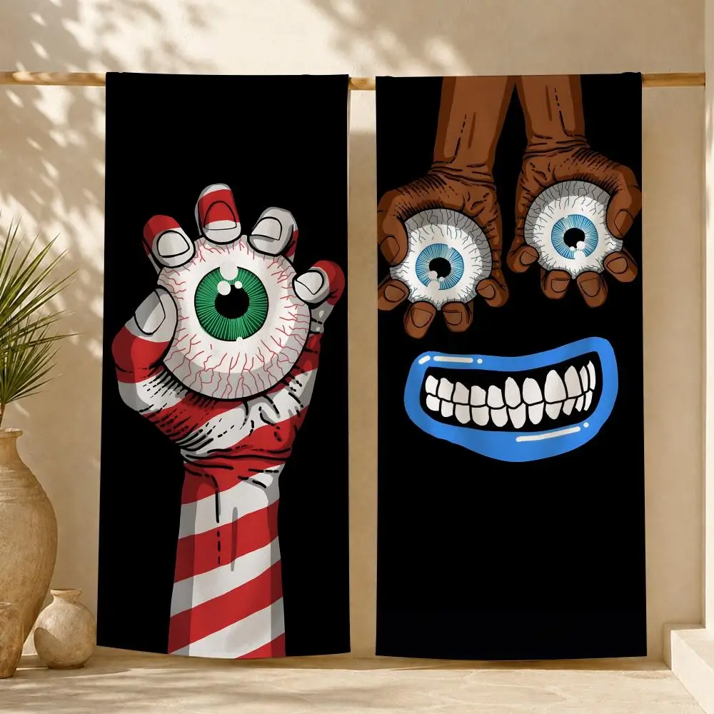 Lowbrow Art Eyeball Towel ultra-fine fiber quick drying absorbent towel, beach swimming vacation beach towel