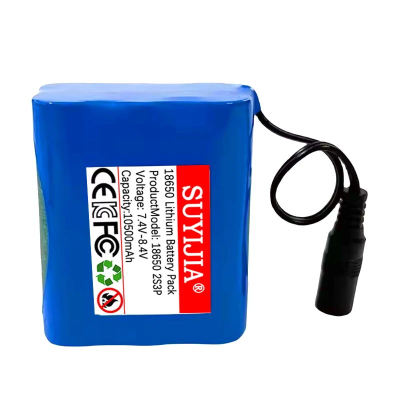 18650 بطارية حزمة 2S3P 10500mah بطارية ليثيوم ل 7.4 فولت 8.4 فولت أضواء الصيد قوارب التحكم عن بعد مصباح ليد سمّاعات بلوتوث #5