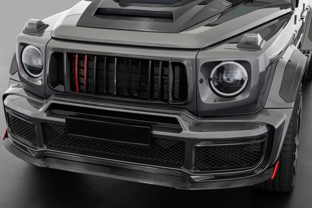 Ultra Light Matte Forged Carbon OEM Mirror Caps Door Trim Interior Kit for  G63 W463A Cabin Refit Parts view 5