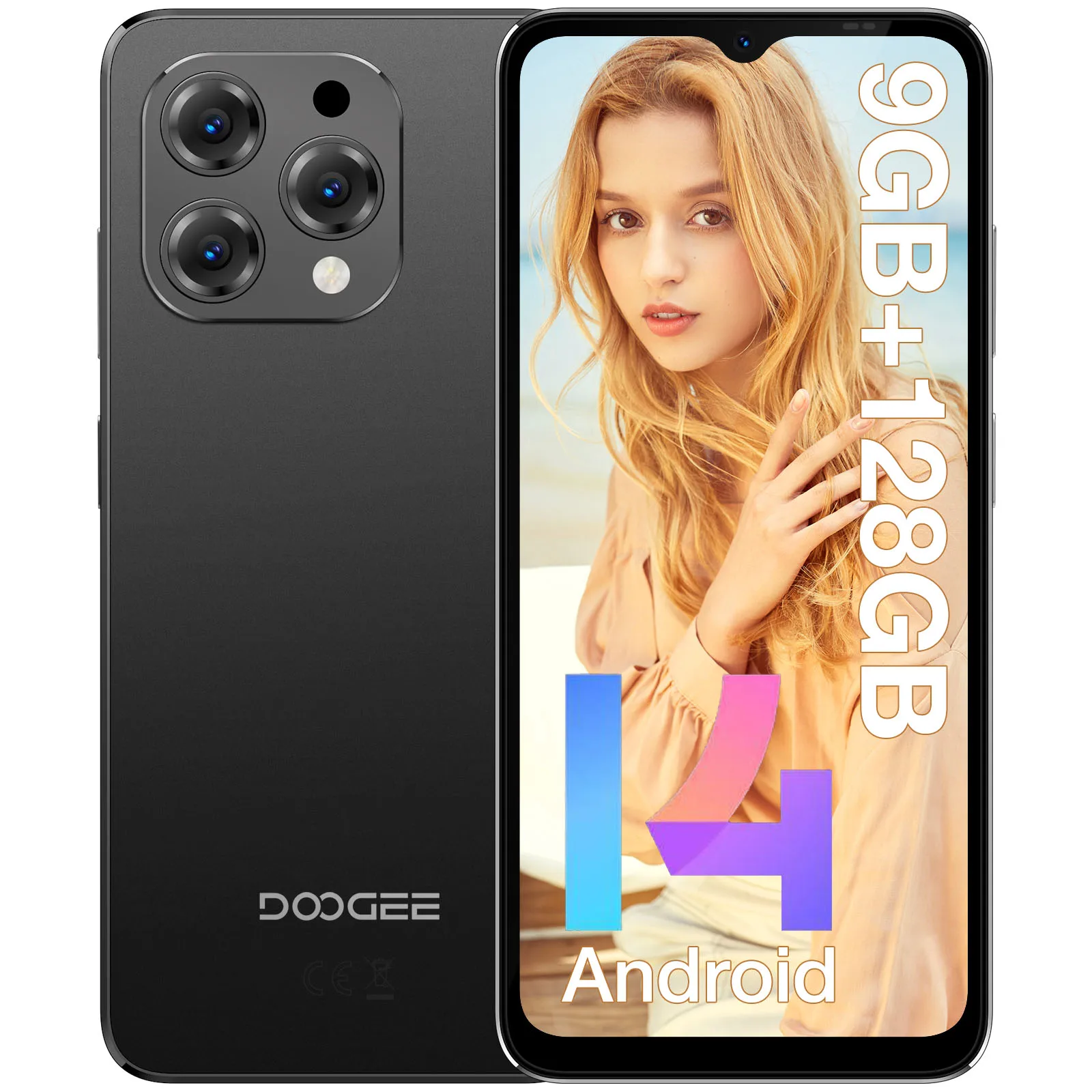 DOOGEE N55 Smartphone 9GB(4GB + 5GB )+ 128GB Face Unlock 6.56 