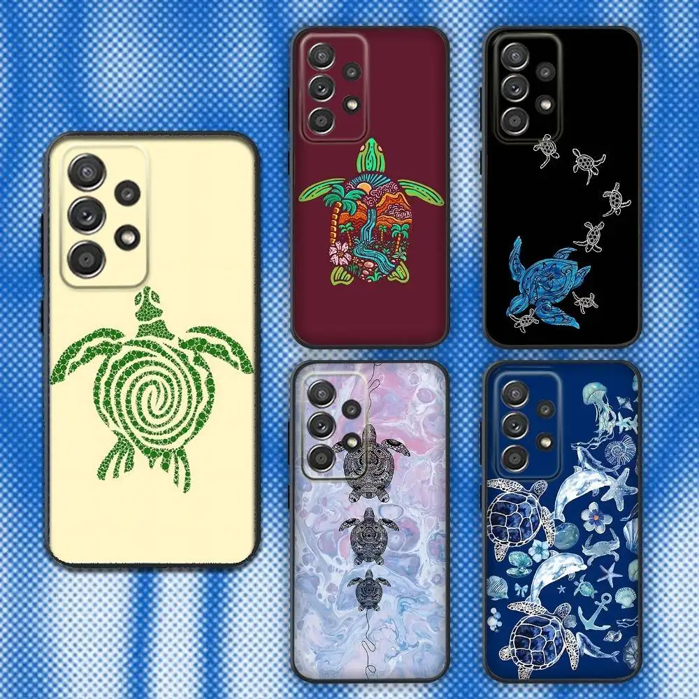 

Lovely Cartoon sea turtle Phone Case For Samsung S25,S24,S21,S22,S23,S30,Ultra,S20,Plus,Fe,Lite,Note,10,9,5G Black Cover