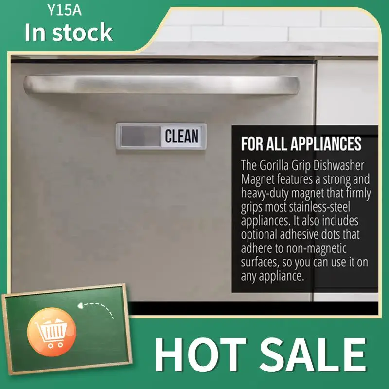 

Y15A 3X Dishwasher Clean And Dirty Magnet Sign, Heavy Duty Shutter Magnets For Dish Washer, Kitchen Accessories
