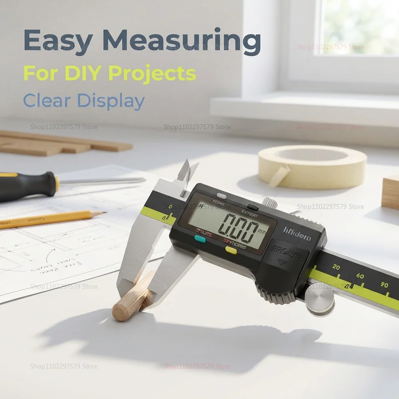 150mm Electronic Digital Caliper LCD Vernier Gauge Stainless Steel for Precise Measurement and DIY Projects