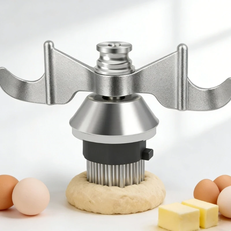   Professional Dough Blenders Attachment Fast Mixing Permanent Mixing Blade Metal Texture for Bread Pastry and Cake Batter