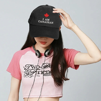 Men Women CANADA Letter Printing Baseball Cap Maple Leaf Flag Printed Hat Casual Adjustable Snapback Hip Hop Golf Sport Caps
