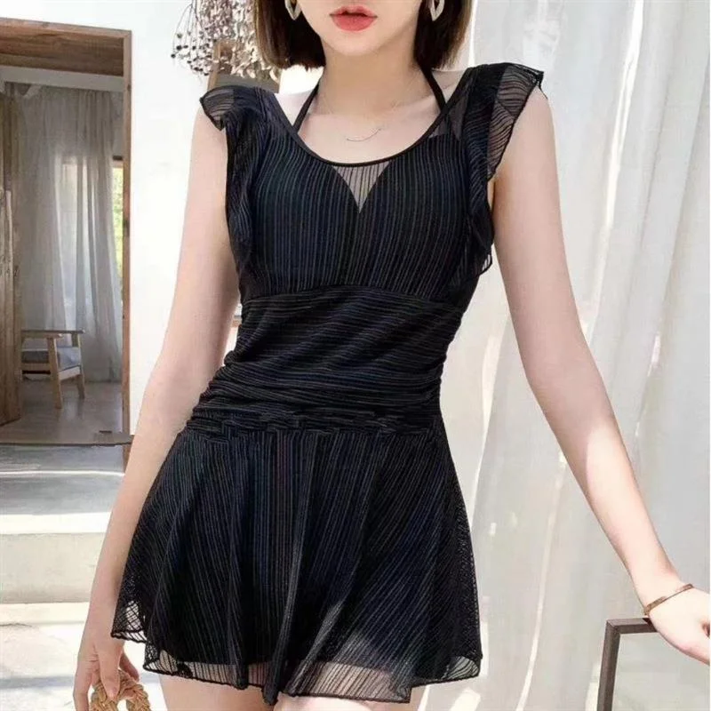 

Dongda Gate Women's One-Piece Swimsuit Sexy Conservative plus Size Body Covering Slimming Design for Swimming And Water Sports