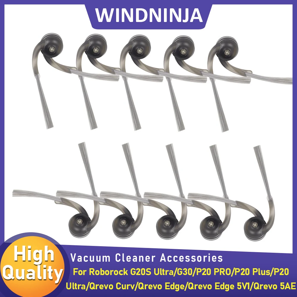 فرشاة جانبية لـ Roborock G20S Ultra G30 P20 PRO P20 Plus P20 Ultra Qrevo Curv Qrevo Edge Qrevo Edge 5V1 Qrevo 5AE Robot Vacuum
