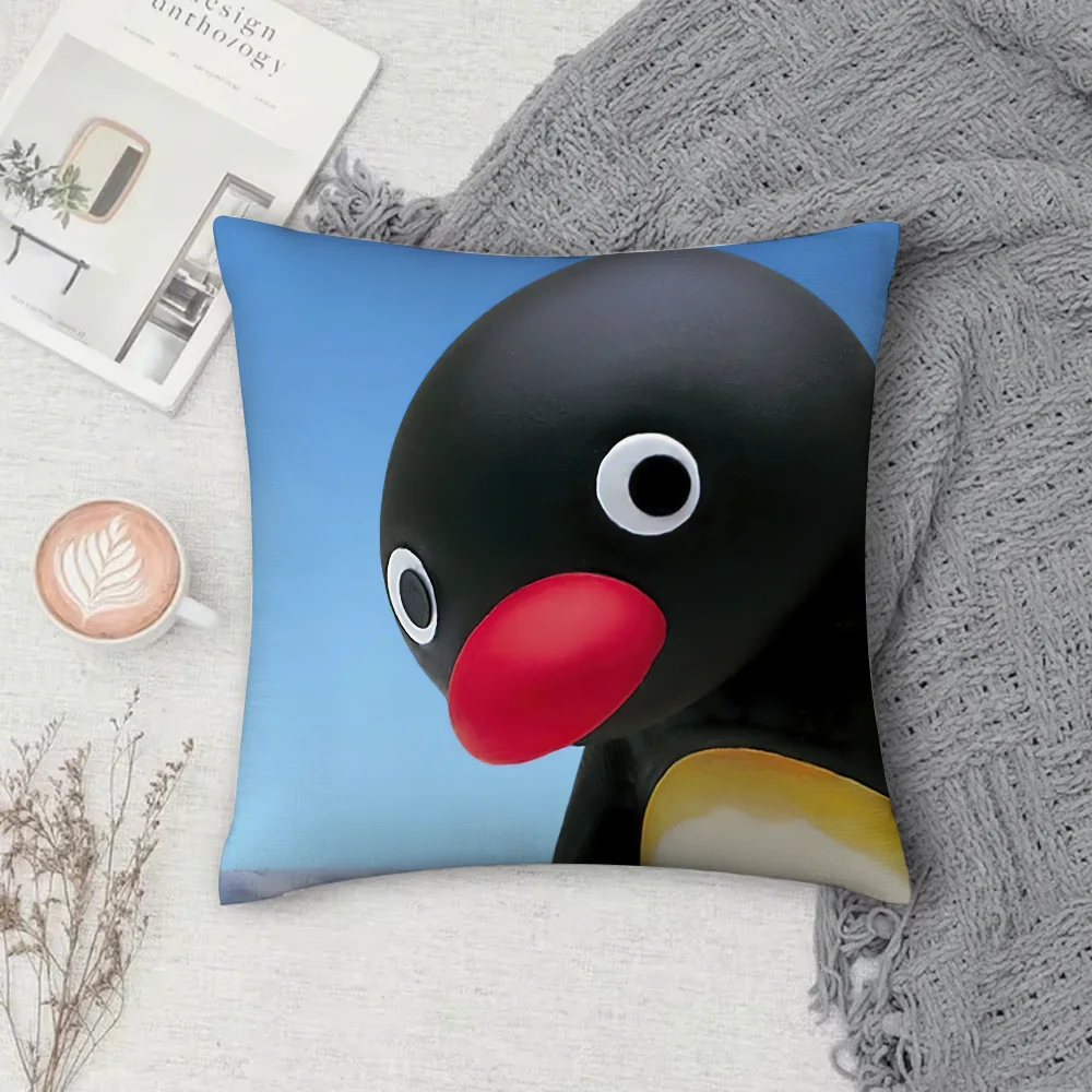 غطاء وسادة على شكل بطريق لطيف من كارتون P-Pingu أريكة مربعة مع وسادة مريحة مناسبة للغرفة #6