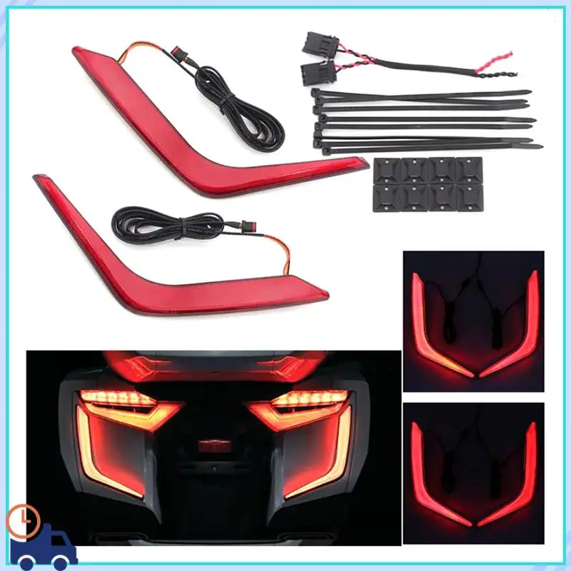 

Motorcycle LED Rear Saddlebag Accents Lights Red ABS Motorcycle Accessories For Honda Goldwing GL 1800 F6B 2018-UP