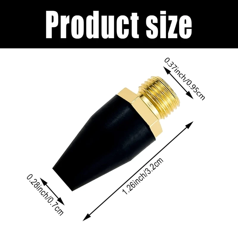 A5YD 20 PCS Đen cao đầu không khí vòi phun không khí vòi phun máy thổi khí cho tay thổi khí công cụ không khí công cụ