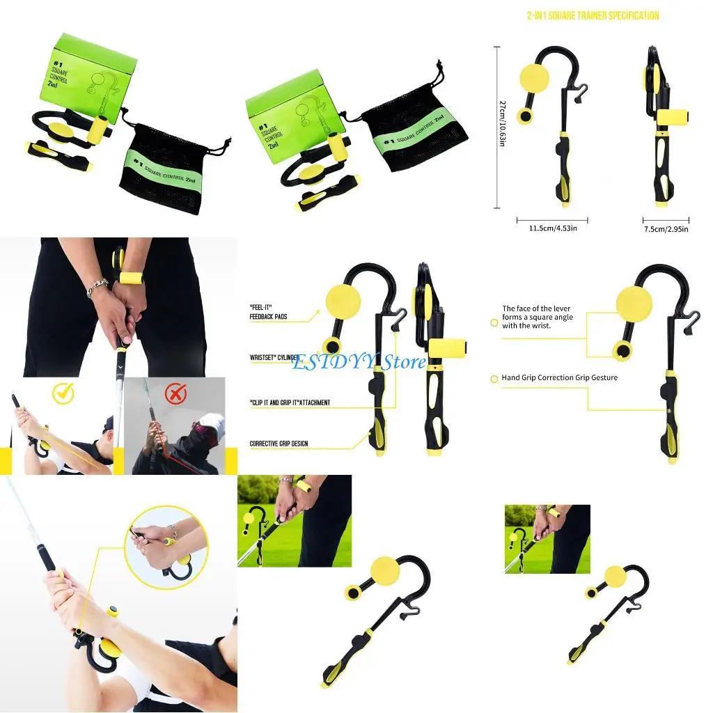 

G6DE Golf Swings Trainer With Instants Feedback Pad And Antislip For Correct Postures And Wrist Stabilization