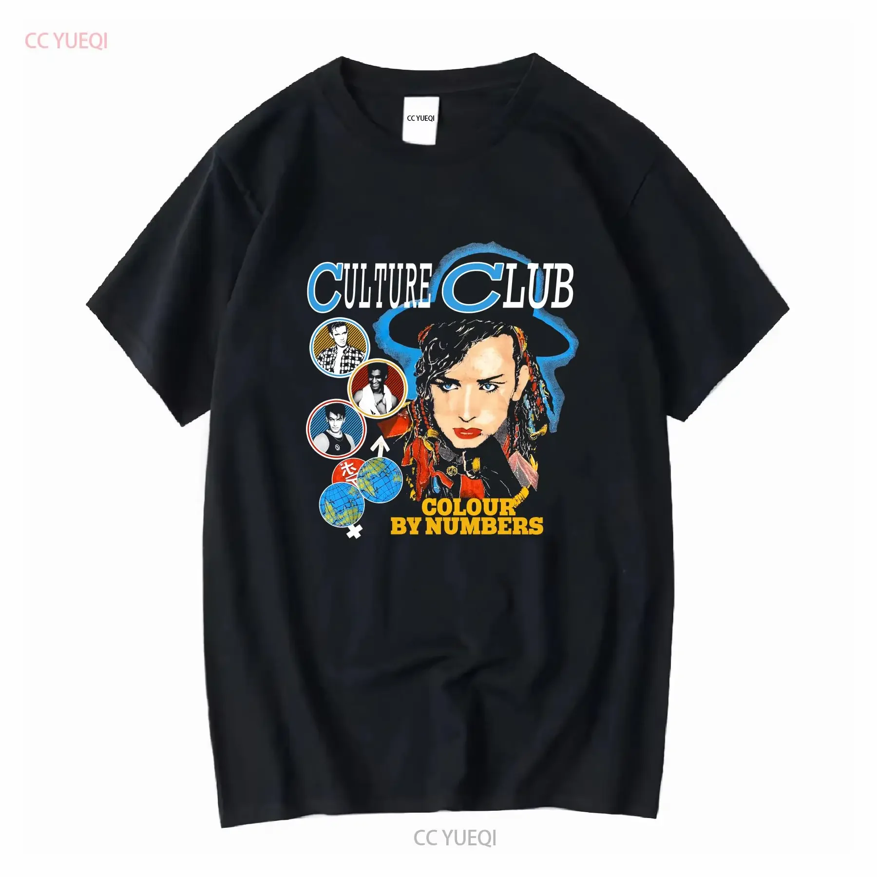 Camiseta vintage rara de Culture Club, Boy George, camiseta negra, Color By Numbers, New Wave, Duran, Adam Ant, Billy Idol, Cyndi Lauper, Rupaul