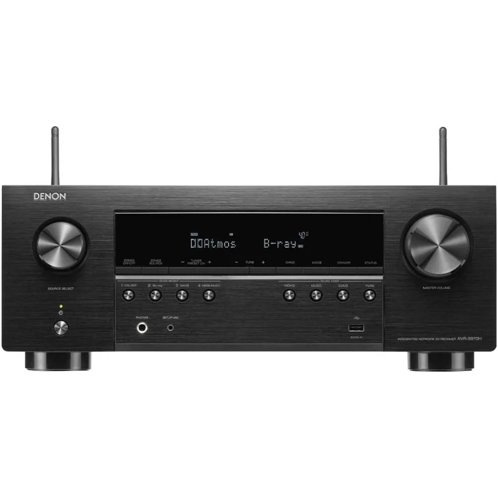 Ultra HD 7.2 Channel (90Watt X 7) AV Receiver - Built for Gaming, Music Streaming, Black