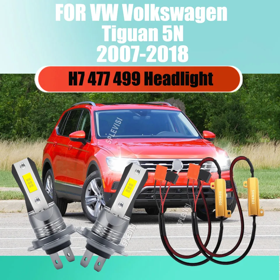 

H7 CANbus Headlight High Low Beam Upgraded Kit - Plug & Play - Works For VW Tiguan 5N 2007 2008 2009 2010 2011 2012 2013-2018