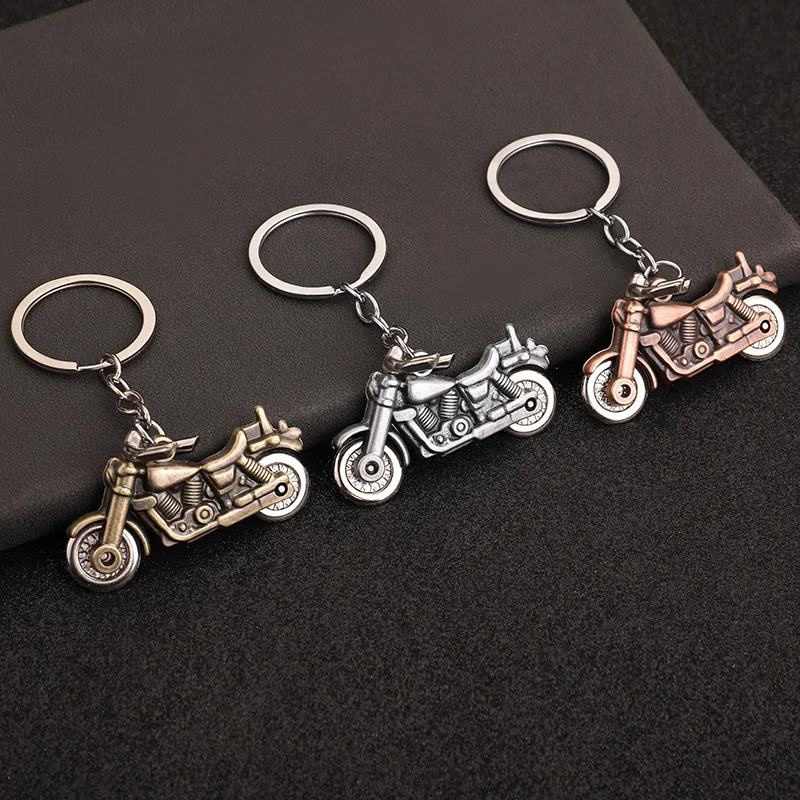 Moda anahtarlık şık 3D motosiklet araba anahtar zincirleri Keyfob klasik arabalar anahtarlık kolye Unisex hediye