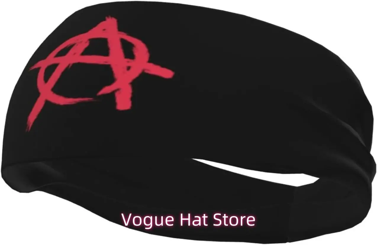 

Anarchy Symbol Sports Headband Unisex Non-Slip Sweat Sport Headbands for Workout Running Cycling Yoga