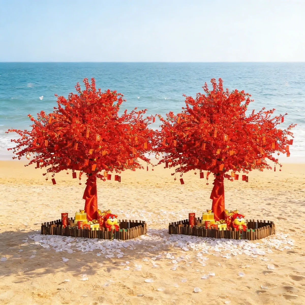 

Искусственный вишневый персиковый цветок, шелковый цветок, декор для свадебной вечеринки, домашнего интерьера отеля - искусственное цветочное дерево для праздничного декора