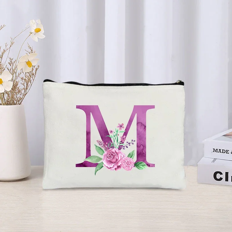 Anfängliche Monogramm Frauen Toilette Kosmetik tasche Make-up Taschen Reise Notwendigkeit Kosmetik Fall Make-up Beutel Junggesellen abschied Geschenk