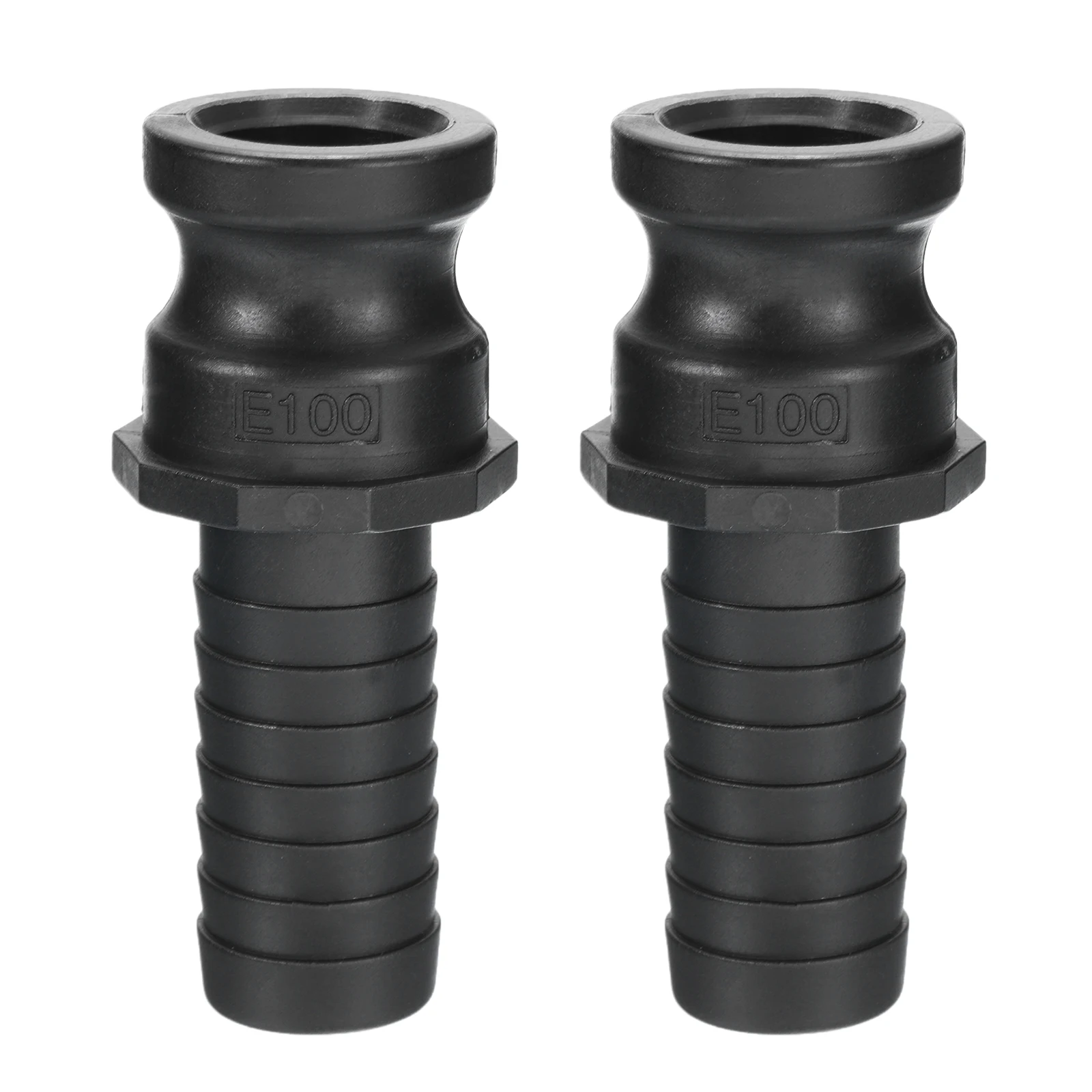 2Pcs Part E Dust Caps Poly Cam Lock Fittings Male Adapter x Hose End Cam Groove Hose Fitting Lock Fitting Adapters 1