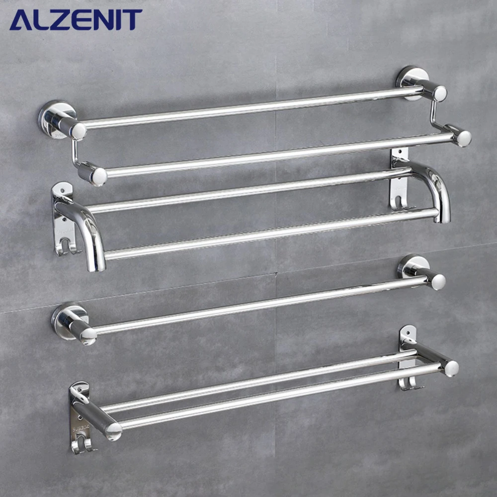 

Одинарный двухполюсный держатель для полотенец из нержавеющей стали 304, вешалка для туалетных полотенец, кухонная тканевая подвесная полка, аксессуары для ванной комнаты